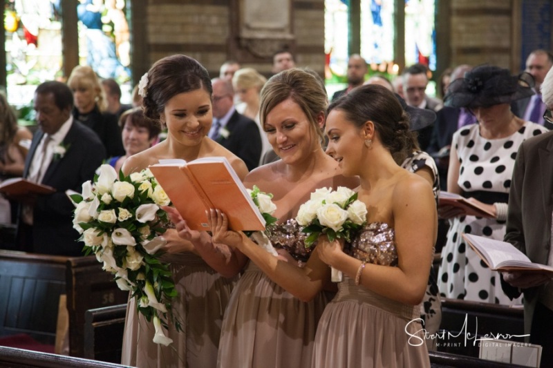 Bridesmaids singing