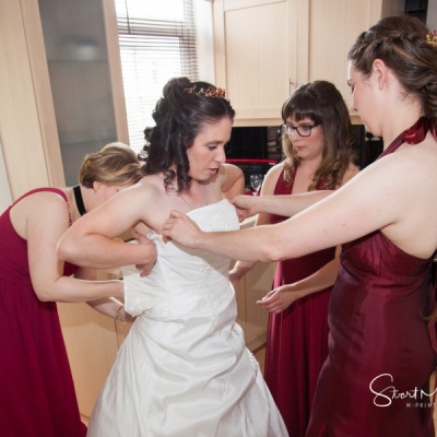 Fitting into the dress Fitting into the dress
