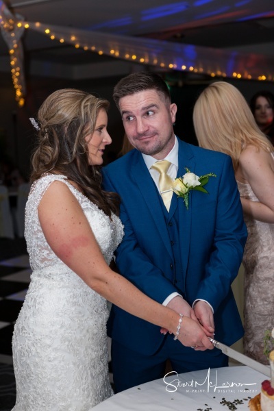 Cutting the cake at Cranage Hall