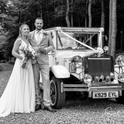 Newlyweds and the Wedding Car Newlyweds and the Wedding Car