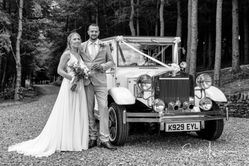 Newlyweds and the Wedding Car