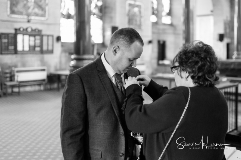 Pinning the buttonhole