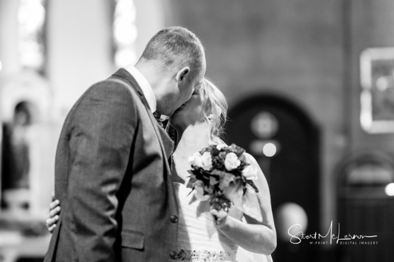 First kiss as man and wife