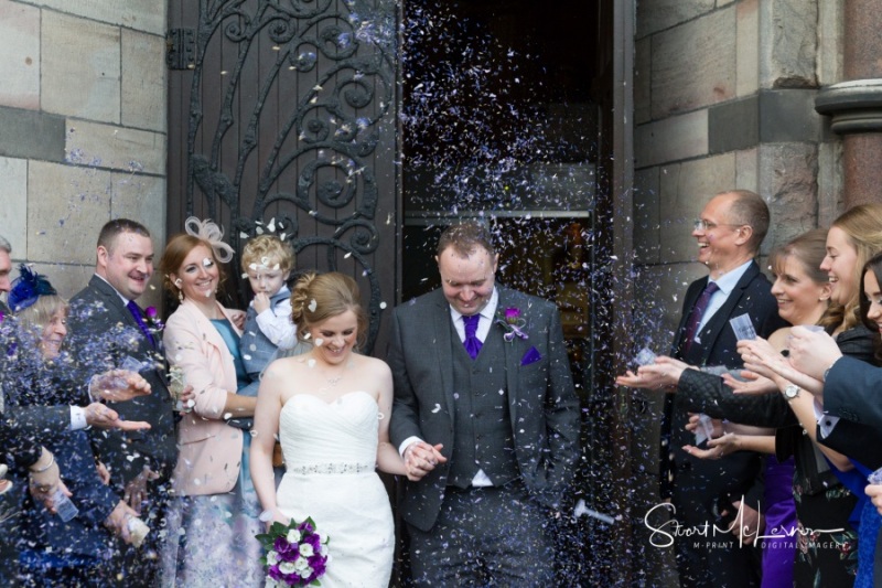 Confetti shower at St Mary's Lowe House