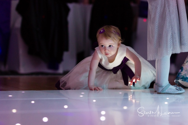 Dancefloor lights and children