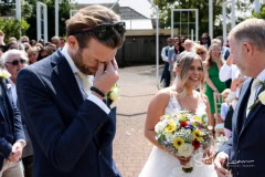 Tears from the groom