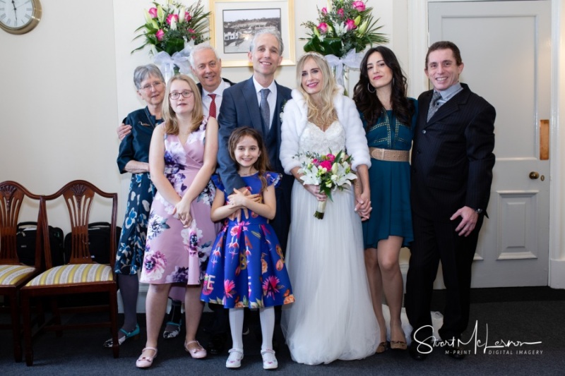 Intimate wedding at Stockport Town Hall