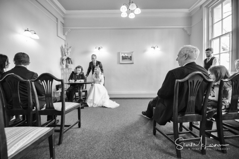 Signing the register at Stockport Town Hall