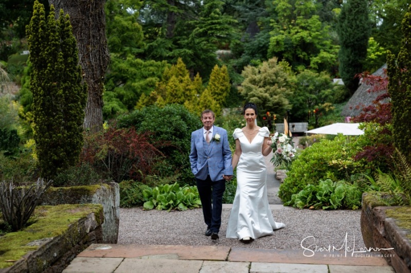 First walk as newlyweds