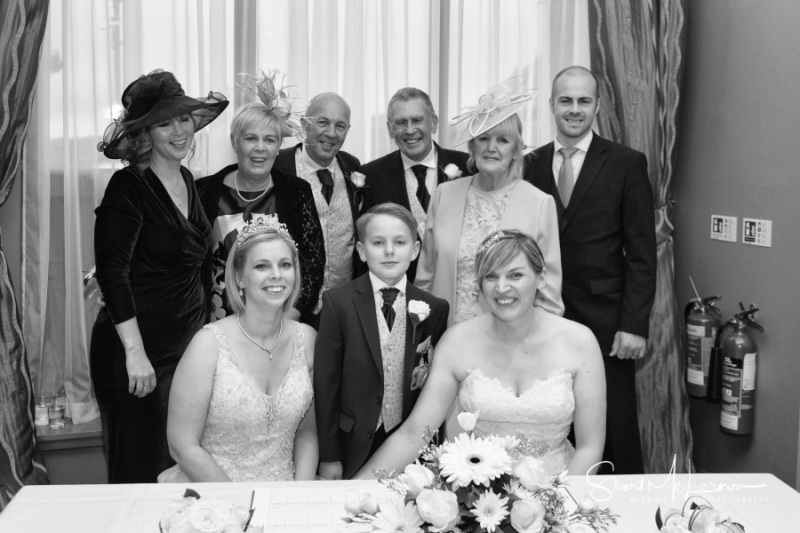 Signing the register at The Forest Hills Hotel, Frodsham