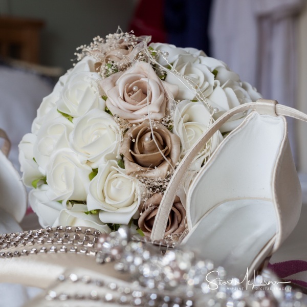 Wedding flowers and shoes