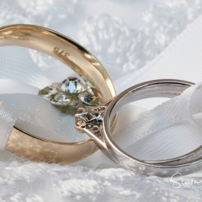 Wedding rings on a cushion Wedding rings on a cushion