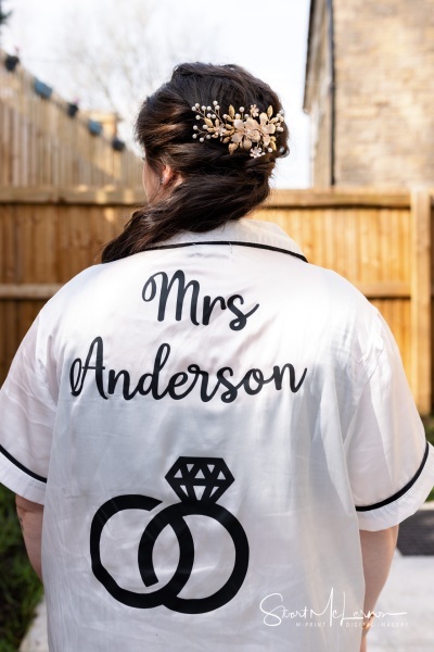 Mrs Anderson's wedding robe