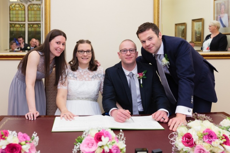 Dukinfield Town Hall signing register