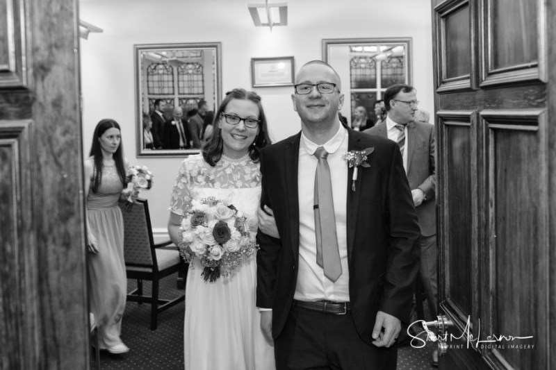 Just married at Dukinfield Town Hall
