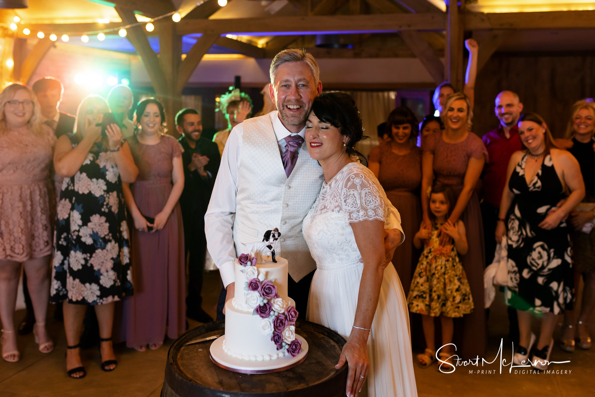 Ready for the cake cut at The White Hart Inn at Lydgate